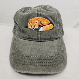 ECO Fox Cute Green Womens Adjustable Canvas Hat Cap High Desert Museum